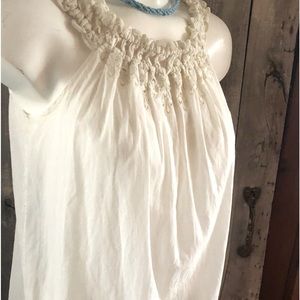 Ethereal cotton macrame feminine cut in sleeveless Juicy Couture Beach Baby top